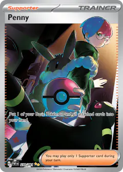 Penny card (Paldean Fates 239) with Eevee in the artwork