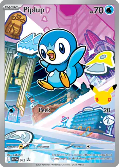 Piplup card (Mega Evolution Black Star Promos 42) with Munchlax in the artwork