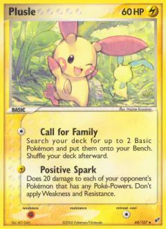 Plusle card (Deoxys 44) with Minun in the artwork