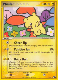 Plusle card (POP Series 3 5) with Minun in the artwork