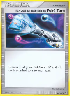 Poké Turn card (Platinum Base 118) with Bronzong in the artwork