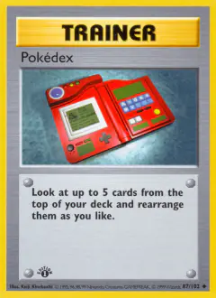 Pokédex card (Base Set 87) with Dugtrio in the artwork
