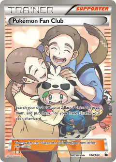 Pokémon Fan Club card (Flashfire 106) with Skitty in the artwork