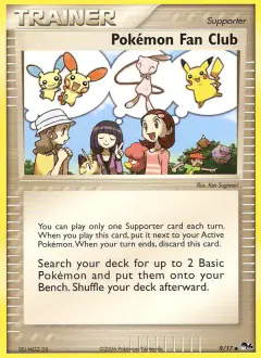 Pokémon Fan Club card (POP Series 4 9) with Pikachu in the artwork