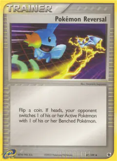 Pokémon Reversal card (Ruby & Sapphire 87) with Mudkip in the artwork