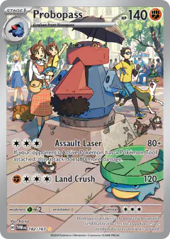 Probopass card (Twilight Masquerade 182) with Bidoof in the artwork