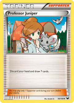 Professor Juniper card (Dark Explorers 98) with Pidove in the artwork