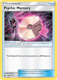 Psychic Memory card (Crimson Invasion 98) with Silvally in the artwork