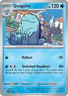 Quagsire card (Scarlet & Violet Black Star Promos 156) with Horsea in the artwork
