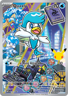 Quaxly card (Mega Evolution Black Star Promos 63) with Varoom in the artwork