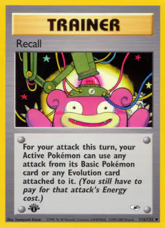 Recall card (Gym Heroes 116) with Slowbro in the artwork