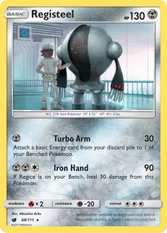 Registeel card (Crimson Invasion 68) with Aether Foundation Employee in the artwork