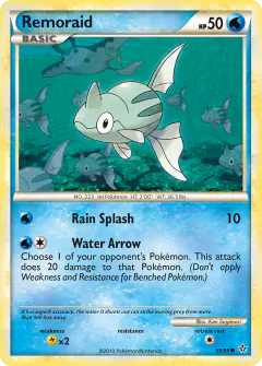 Remoraid card (HS—Unleashed 59) with Mantine in the artwork