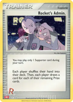 Rocket's Admin. card (Pokémon TCG Classic - Charizard 25) with Persian in the artwork