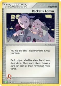 Rocket's Admin. card (Pokémon TCG Classic - Venusaur 26) with Persian in the artwork