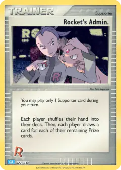 Rocket's Admin. card (Pokémon TCG Classic - Blastoise 27) with Persian in the artwork