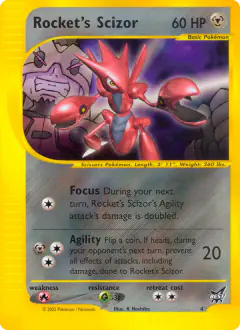 Rocket's Scizor card (Best of Game 4) with Iron-Masked Marauder in the artwork