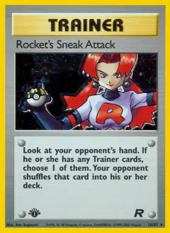 Rocket's Sneak Attack card (Team Rocket 16) with Team Rocket Grunt in the artwork