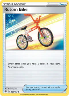 Rotom Bike card (Champion's Path 63) with Rotom Bike in the artwork