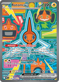 Rotom ex card (Phantasmal Flames 126) with Mow Rotom in the artwork