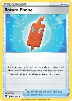 Rotom Phone card (Champion's Path 64) with Rotom Phone in the artwork
