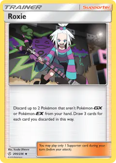 Roxie card (Cosmic Eclipse 205) with Koffing in the artwork