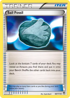 Sail Fossil card (Furious Fists 98) with Amaura in the artwork