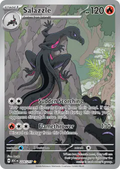 Salazzle card (Ascended Heroes 224) with Salandit in the artwork