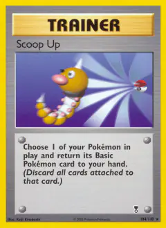 Scoop Up card (Legendary Collection 104) with Weedle in the artwork