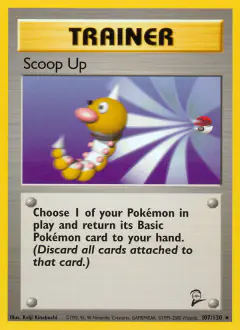Scoop Up card (Base Set 2 107) with Weedle in the artwork