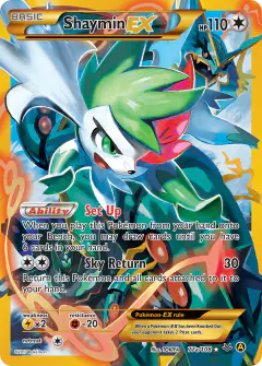 Shaymin-EX card (Roaring Skies 77a) with Zygarde Complete in the artwork