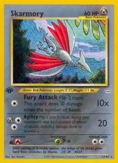 Skarmory card (Neo Revelation 23) with Ho-Oh in the artwork
