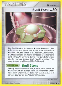 Skull Fossil card (Platinum Base 120) with Cranidos in the artwork