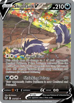 Skuntank V card (Silver Tempest 181) with Diglett in the artwork