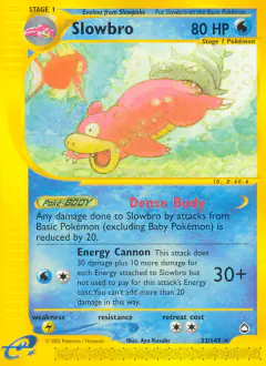 Slowbro card (Aquapolis 33) with Magikarp in the artwork
