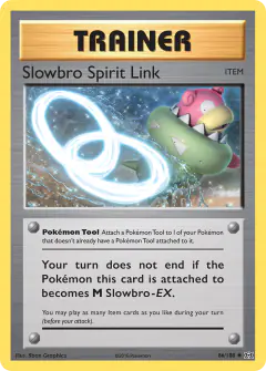 Slowbro Spirit Link card (Evolutions 86) with Mega Slowbro in the artwork