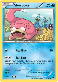 Slowpoke card (BREAKpoint 19) with Shellder in the artwork