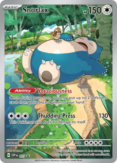 Snorlax card (Scarlet & Violet Black Star Promos 51) with Pidgey in the artwork