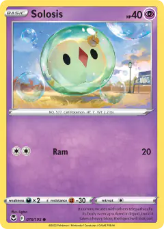 Solosis card (Silver Tempest 76) with Snom in the artwork