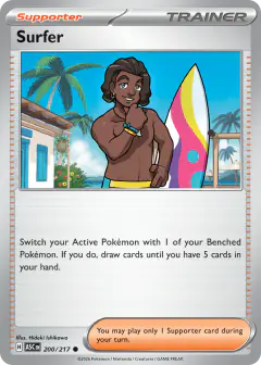 Surfer card (Ascended Heroes 200) with Bruxish in the artwork