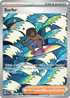 Surfer card (Ascended Heroes 293) with Bruxish in the artwork