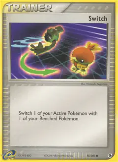 Switch card (Ruby & Sapphire 92) with Torchic in the artwork