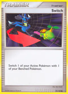 Switch card (Stormfront 93) with Turtwig in the artwork