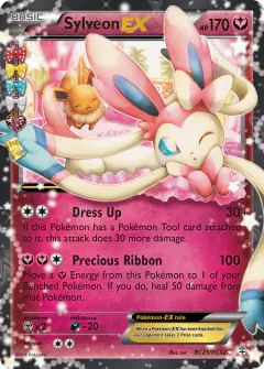 Sylveon-EX card (Generations RC21) with Eevee in the artwork