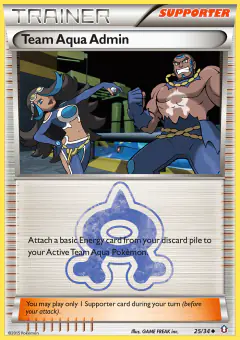 Team Aqua Admin card (Double Crisis 25) with Matt in the artwork
