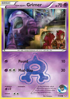 Team Aqua's Grimer card (Double Crisis 7) with Team Aqua Grunt in the artwork