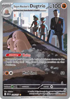Team Rocket's Dugtrio card (Ascended Heroes 239) with Team Rocket Grunt in the artwork