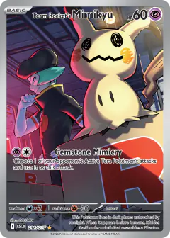 Team Rocket's Mimikyu card (Ascended Heroes 238) with Proton in the artwork