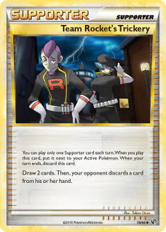 Team Rocket's Trickery card (HS—Undaunted 78) with Proton in the artwork