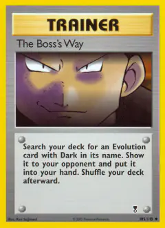 The Boss's Way card (Legendary Collection 105) with Giovanni in the artwork